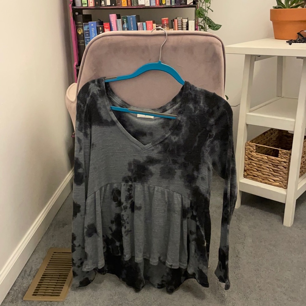Anthropology tie dye long sleeve top
